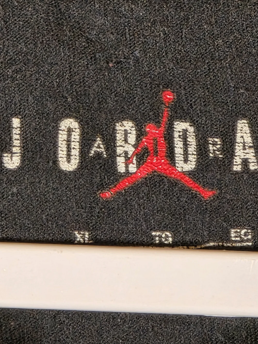 Vintage Jordan Black Tee with White Jumpman Box Logo